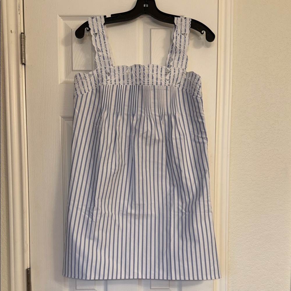 Blue and White Striped Women Sundress
